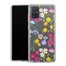 Silikon Glitter Case transparent-silber