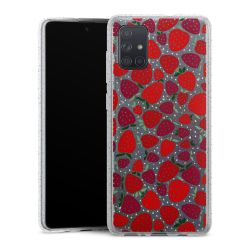 Silikon Glitter Case transparent-silber