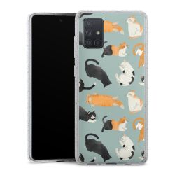 Silikon Glitter Case transparent-silber