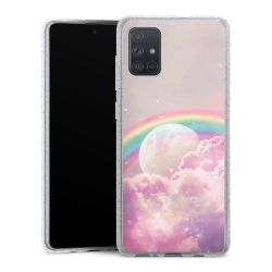 Silikon Glitter Case transparent-silber