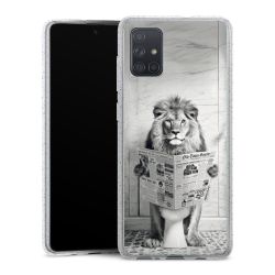 Silikon Glitter Case transparent-silber