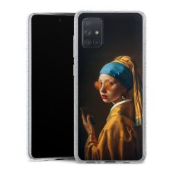 Silikon Glitter Case transparent-silber