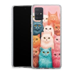 Silikon Glitter Case transparent-silber