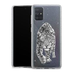 Silikon Glitter Case transparent-silber