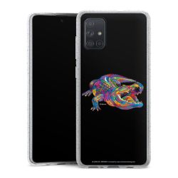 Silikon Glitter Case transparent-silber