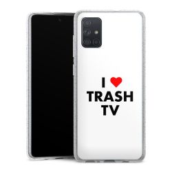 Silikon Glitter Case transparent-silber