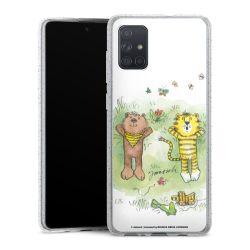 Silikon Glitter Case transparent-silber