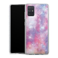 Silikon Glitter Case transparent-silber