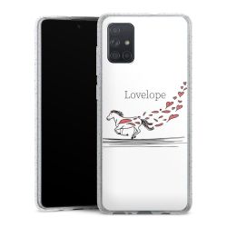 Silikon Glitter Case transparent-silber