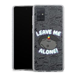 Silikon Glitter Case transparent-silber