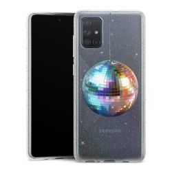 Silikon Glitter Case transparent-silber