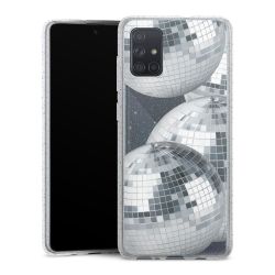 Silikon Glitter Case transparent-silber