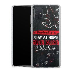 Silikon Glitter Case transparent-silber