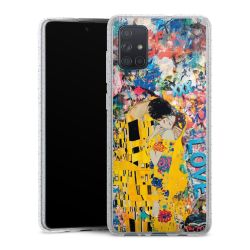 Silikon Glitter Case transparent-silber