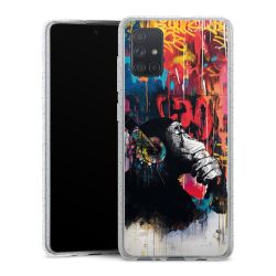 Silikon Glitter Case transparent-silber