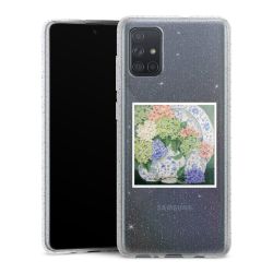 Silikon Glitter Case transparent-silber