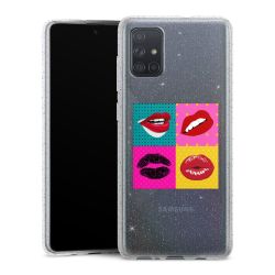 Silikon Glitter Case transparent-silber