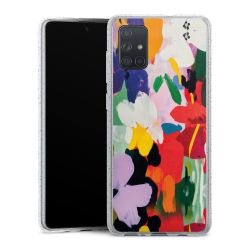 Silikon Glitter Case transparent-silber