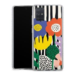 Silikon Glitter Case transparent-silber