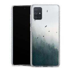 Silikon Glitter Case transparent-silber