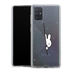 Silikon Glitter Case transparent-silber