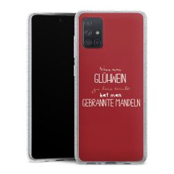 Silikon Glitter Case transparent-silber