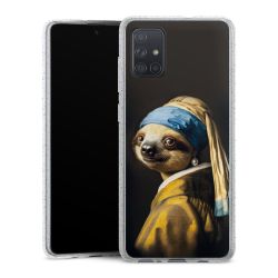 Silikon Glitter Case transparent-silber