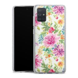 Silikon Glitter Case transparent-silber