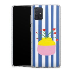 Silikon Glitter Case transparent-silber