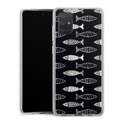 Silikon Glitter Case transparent-silber