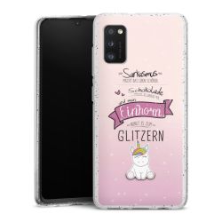 Silikon Glitter Case transparent-silber