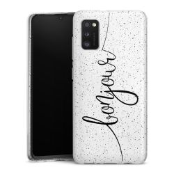 Silicone Glitter Case silver glitter