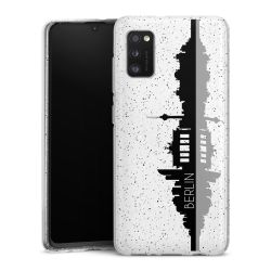 Silikon Glitter Case transparent-silber