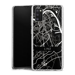 Silikon Glitter Case transparent-silber