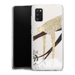 Silikon Glitter Case transparent-silber