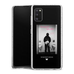 Silikon Glitter Case transparent-silber