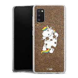 Silikon Glitter Case transparent-silber