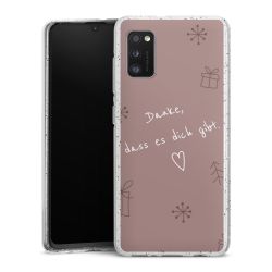 Silikon Glitter Case transparent-silber