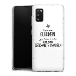 Silikon Glitter Case transparent-silber