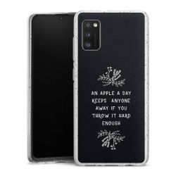 Silikon Glitter Case transparent-silber