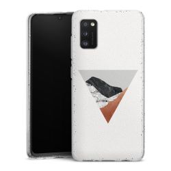 Silikon Glitter Case transparent-silber