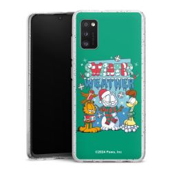 Silikon Glitter Case transparent-silber