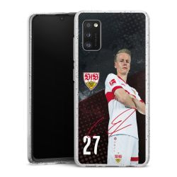 Silikon Glitter Case transparent-silber