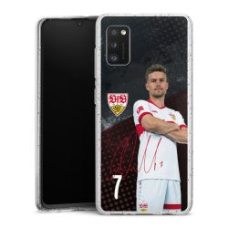 Silikon Glitter Case transparent-silber