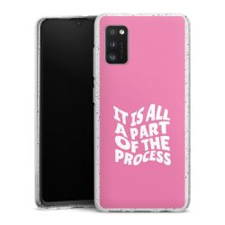 Silikon Glitter Case transparent-silber