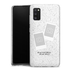 Silikon Glitter Case transparent-silber