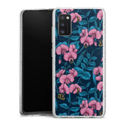 Silikon Glitter Case transparent-silber