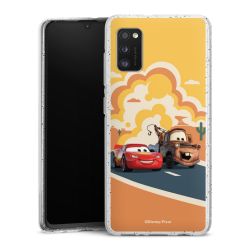 Silikon Glitter Case transparent-silber