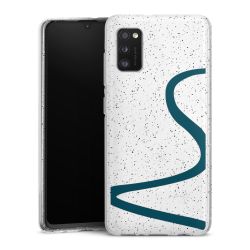 Silikon Glitter Case transparent-silber