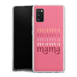 Silikon Glitter Case transparent-silber